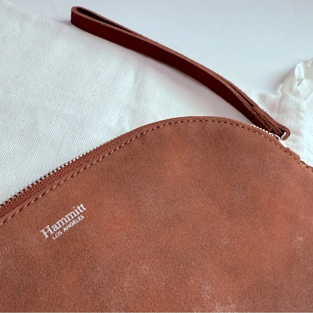 NWOT Hammitt Richard Suede/Large Arches Leather Clutch/Wristlet